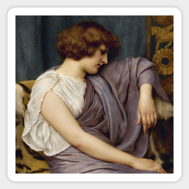 Briseis by John William Godward Sticker by Classic Art Stall